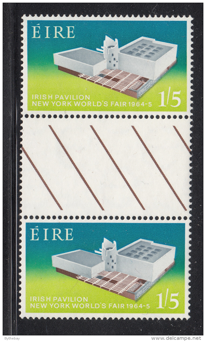 Ireland 1964 MNH Scott #195 1sh5p Irish Pavilion NY World's Fair Gutter Pair - Neufs