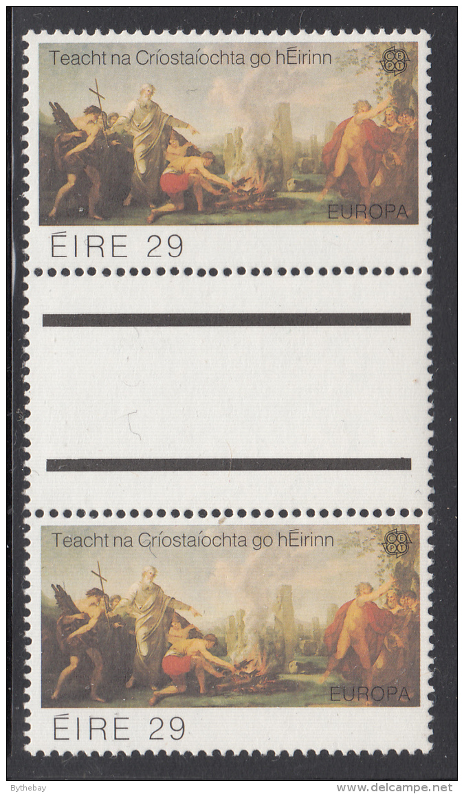 Ireland 1982 MNH Scott #520 29p St. Patrick And His Followers EUROPA Gutter Pair - Neufs