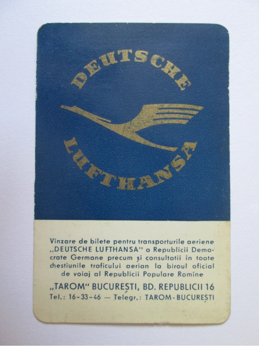 Rare! Romanian Deutsche Lufthansa-GDR(represented By Tarom) Pocket Calendar From 1961 - Small : 1961-70