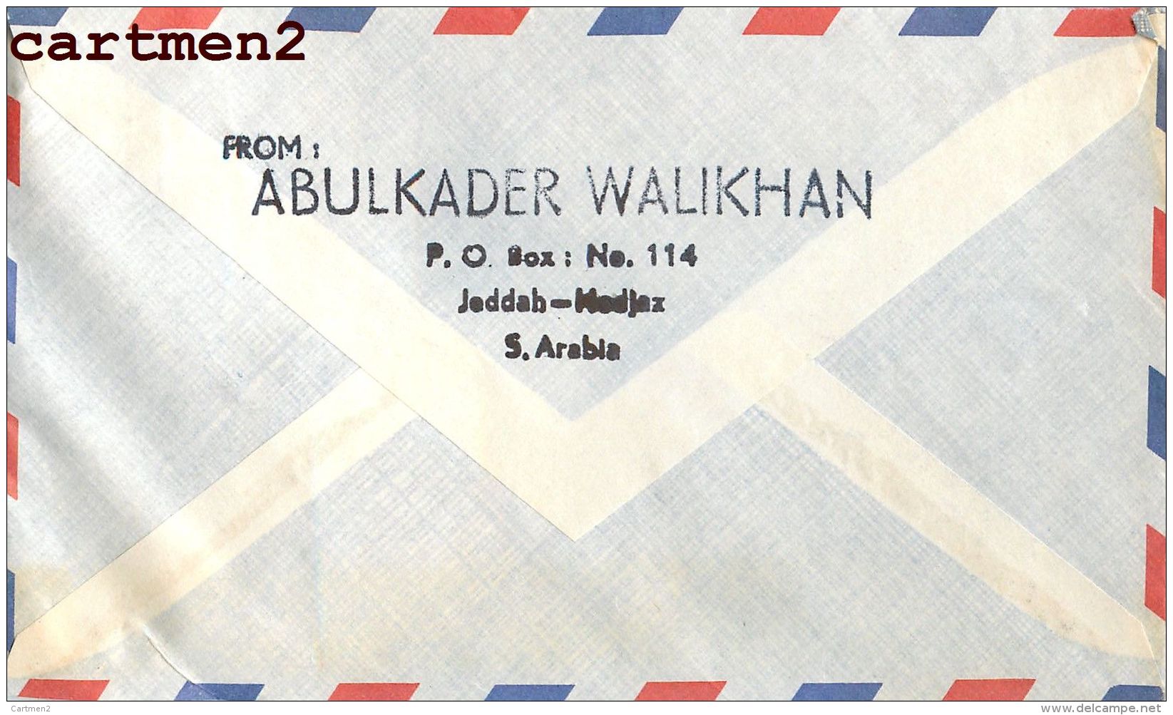 JEDDAH HEDJAZ ARABIE-SAOUDITE ABDULKADER WALIKHAN Saudi Arabia LETTER STAMP EMIRATS-ARABES-UNIES United Arab Emirates - Arabie Saoudite