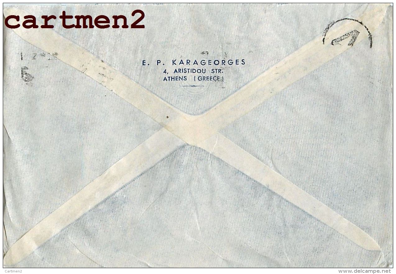 ATHENES GRECE GREECE E.P. KARAGEORGES 4 ARISTIDOU ATHENS STAMP LETTRE MARCOPHILIE LETTER - Brieven En Documenten