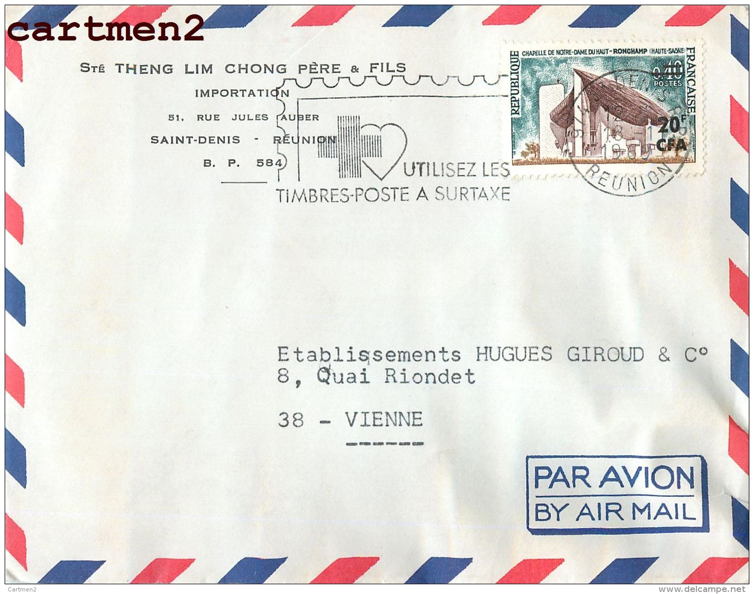 ILE DE LA REUNION SOCIETE THENG LIM CHONG CHINE VIETNAM CHINA SAINT-DENIS STAMP TIMBRE PHILATELIE DOM-TOM - Saint Denis