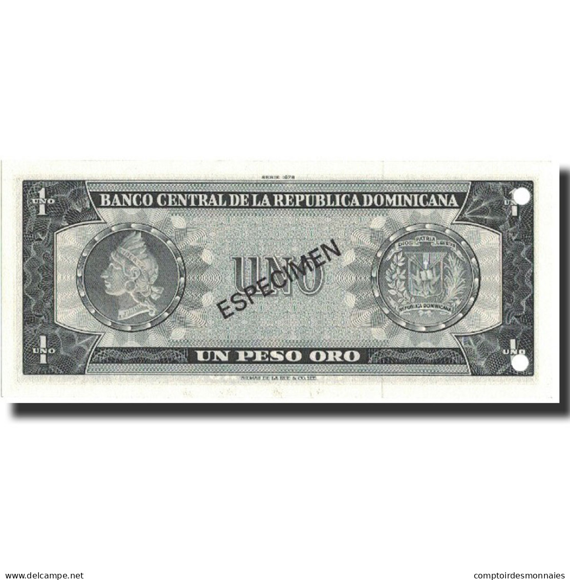 Billet, Dominican Republic, 1 Peso Oro, 1978, 1978, Specimen, KM:116s, NEUF - Dominicana