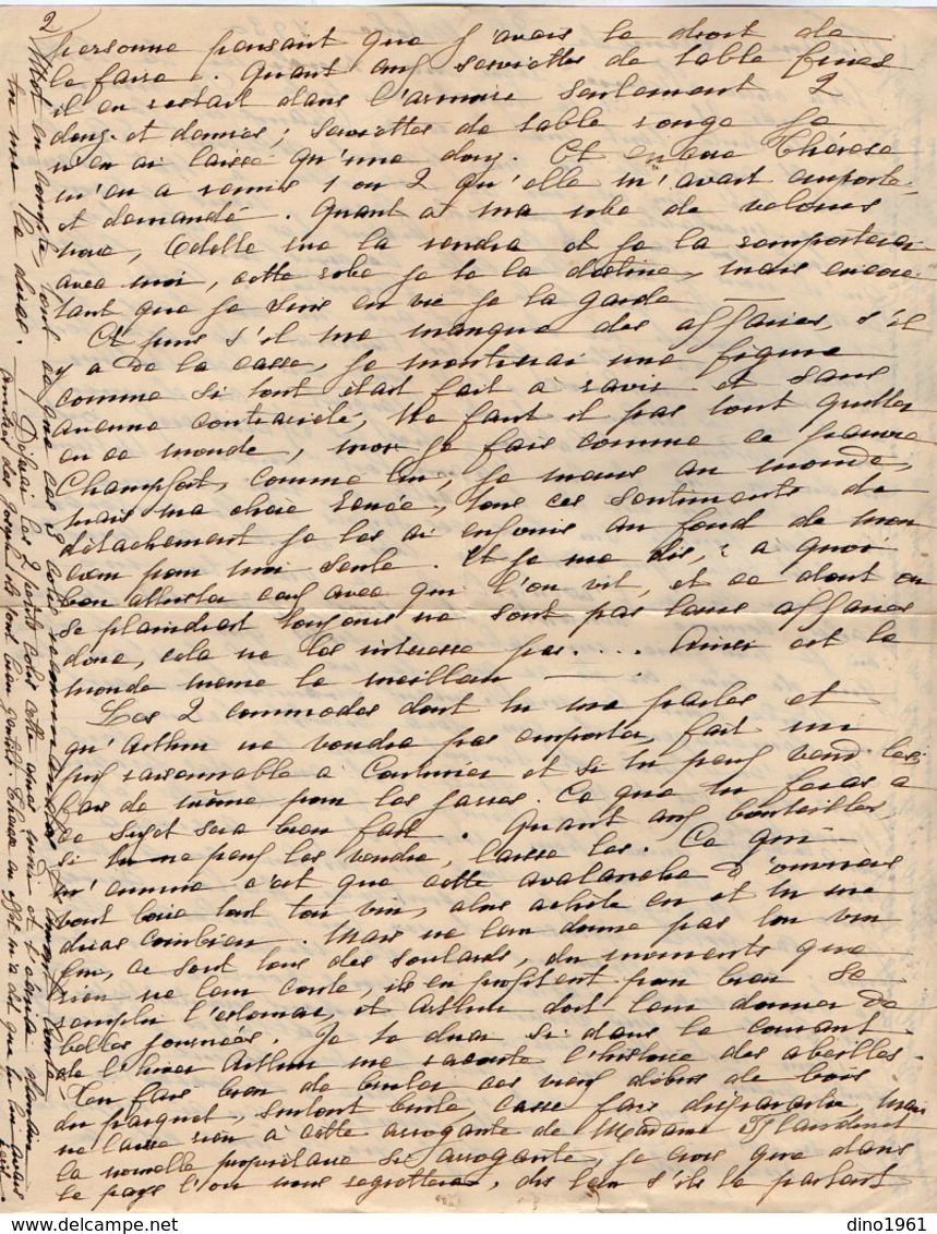 VP12.224 - Lettre De Mme La Comtesse De LEUSSE à FILAIN Pour Mme La Ctsse De PERINI Au Château De Champfort Près JALLIEU - Manuscrits