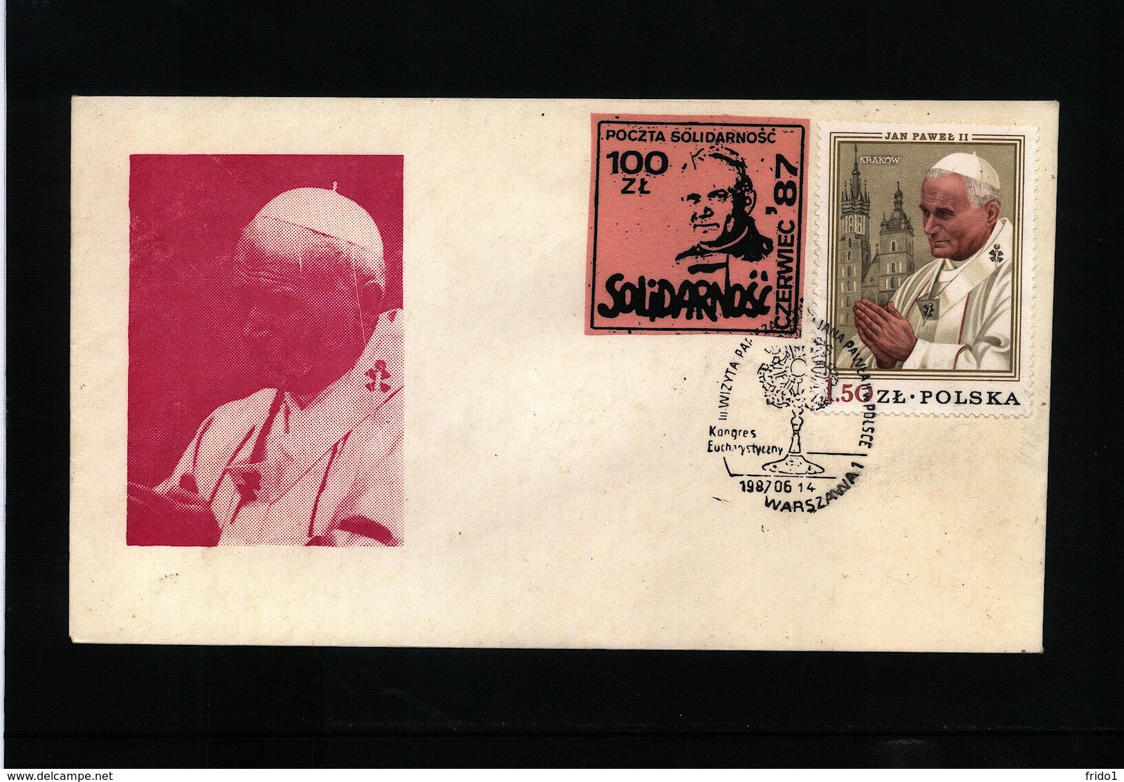 Polen / Poland / Polska 1987 Solidarnosc + Pope John Paul II Interesting Cover - Popes