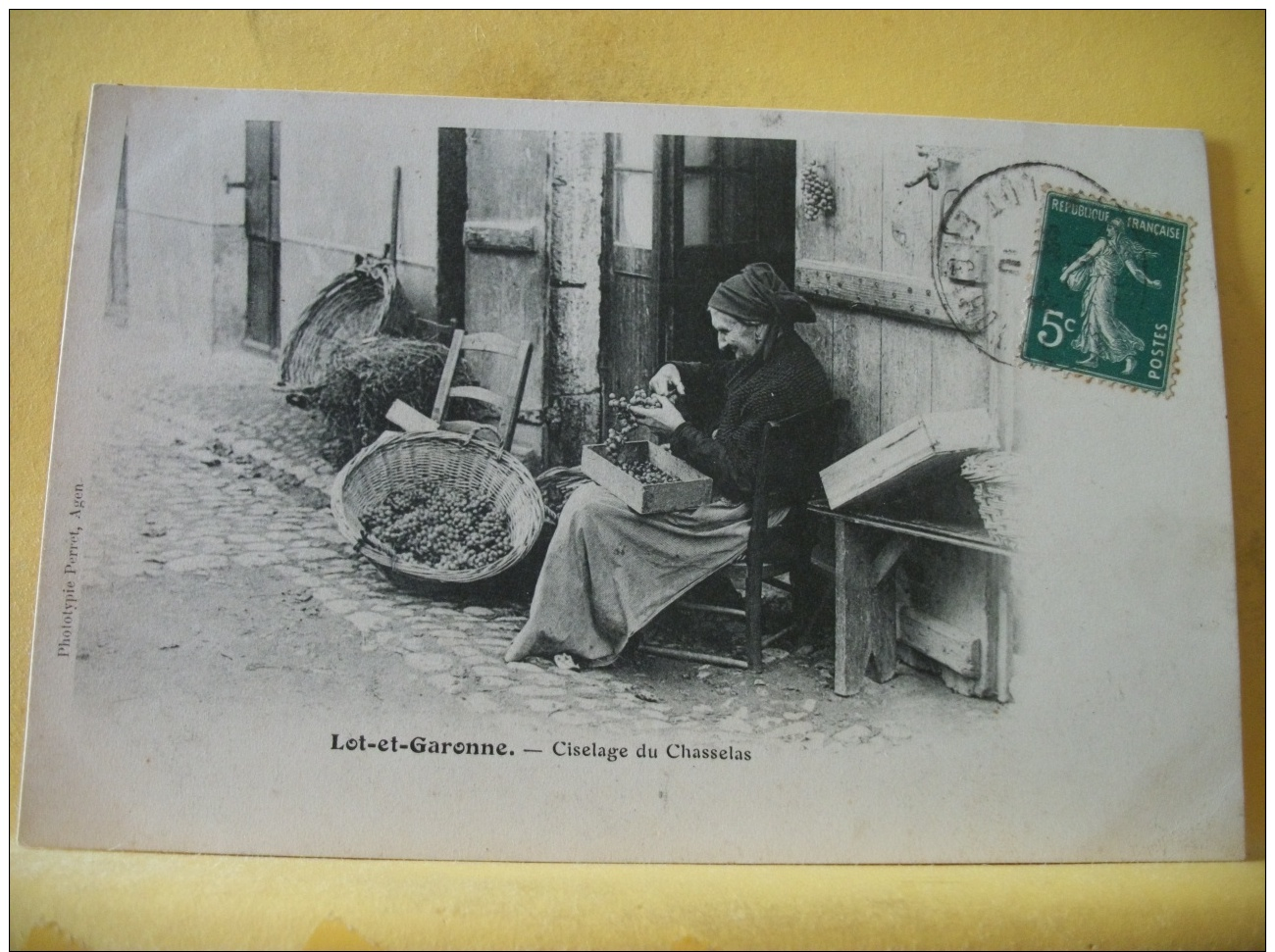 L8 6901 CPA 1910 - LOT ET GARONNE - CISELAGE DU CHASSELAS - ANIMATION - (LIVRAISON FRANCE GRATUITE) - Autres & Non Classés