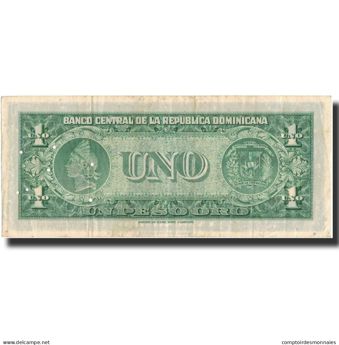 Billet, Dominican Republic, 1 Peso Oro, Undated (1962-63), KM:71a, SUP - República Dominicana