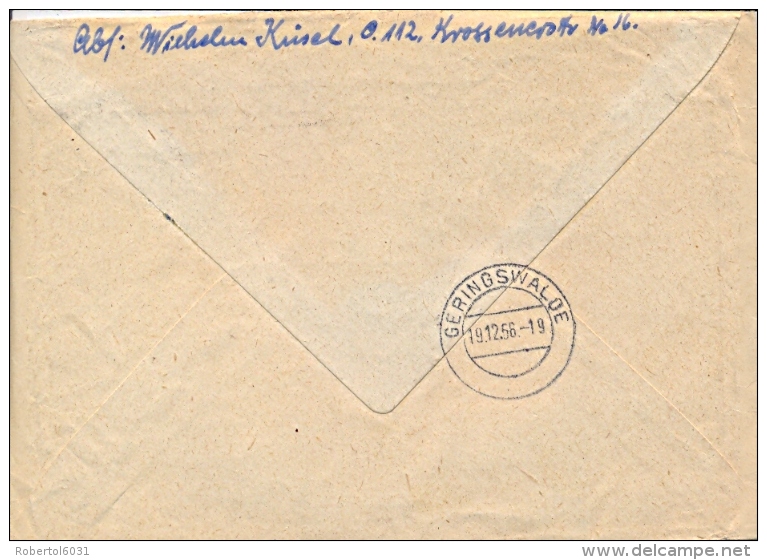 Germany DDR 1956 Registered Cover From Berlin With Carl Zeiss Jena Optical Works + 3 X 24 Pf. Stalin Allee - Fabbriche E Imprese