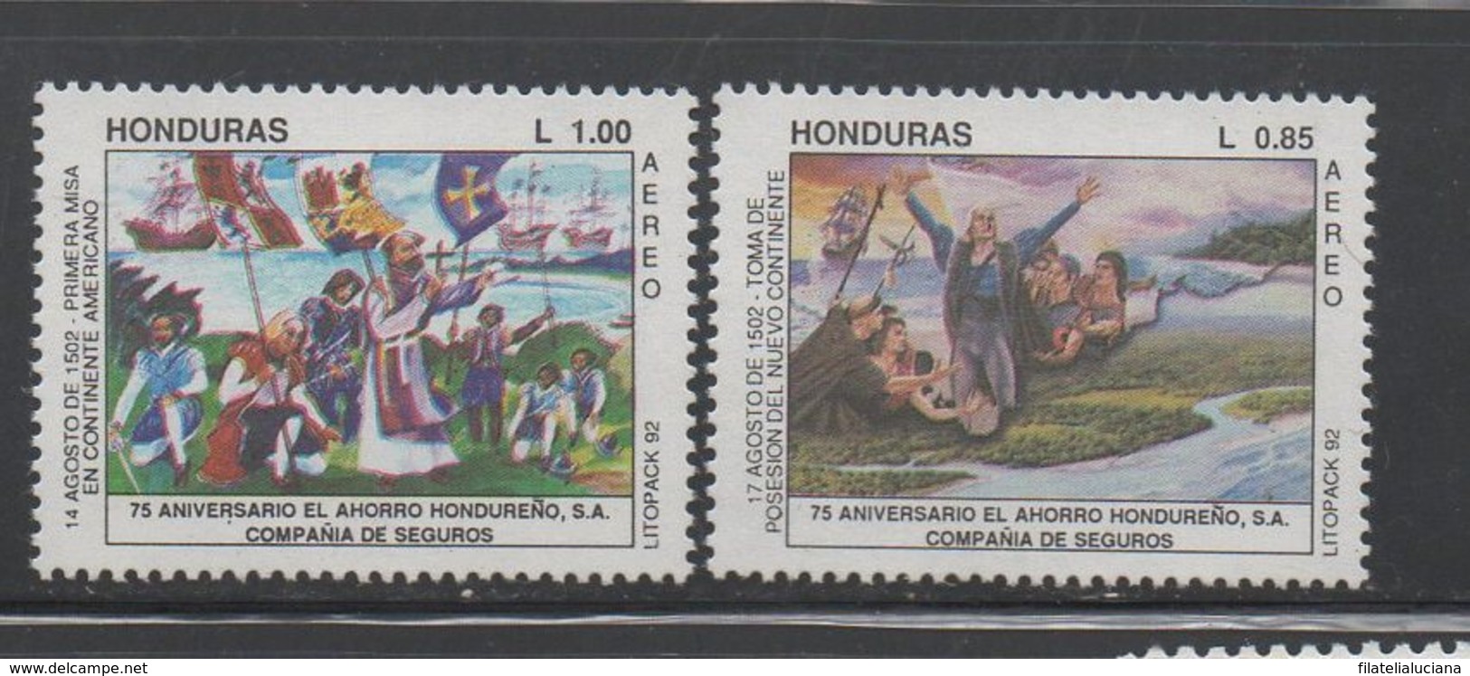 Honduras 1992 MNH Set Yvert 783/4 Columbus - Honduras