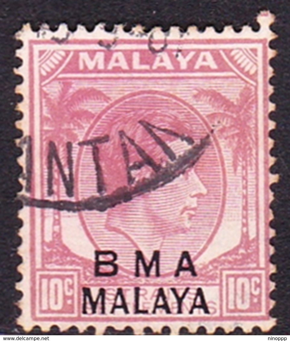 Malaya B.M.A  SG 9 1945 British Military Administration, 10c Purple, Used - Malaya (British Military Administration)