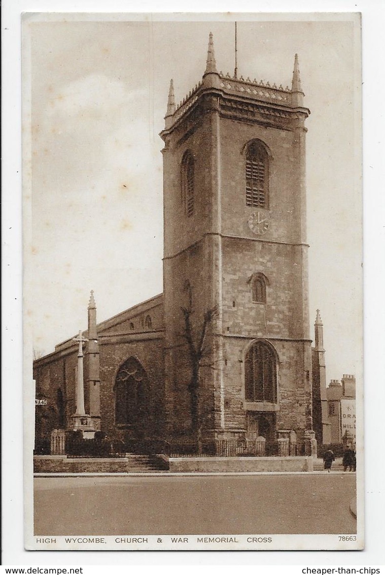 High Wycombe - Church & War Memorial Cross - Buckinghamshire