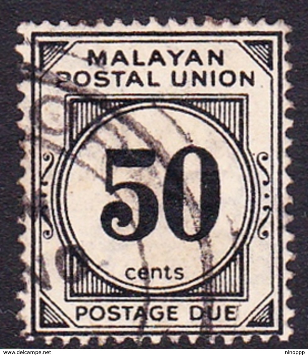 Malayan Postal Union D6 1936 Postage Due 50c Black, Used - Malayan Postal Union