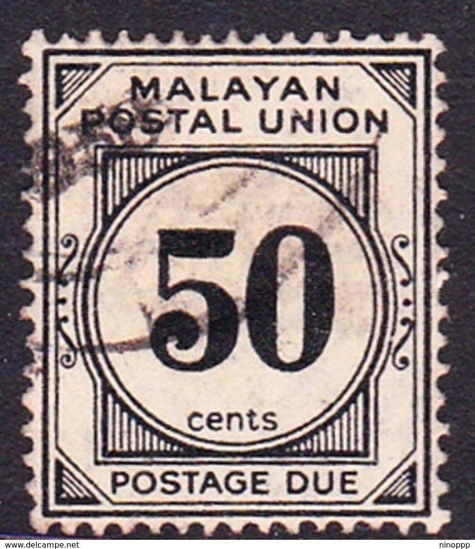 Malayan Postal Union D6 1936 Postage Due 50c Black, Used - Malayan Postal Union