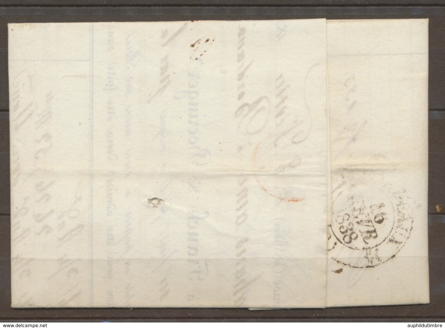 1838 Lettre CAD Type 12 Mulhausen HAUT-RHIN(66) Superbe X1591 - 1801-1848: Précurseurs XIX