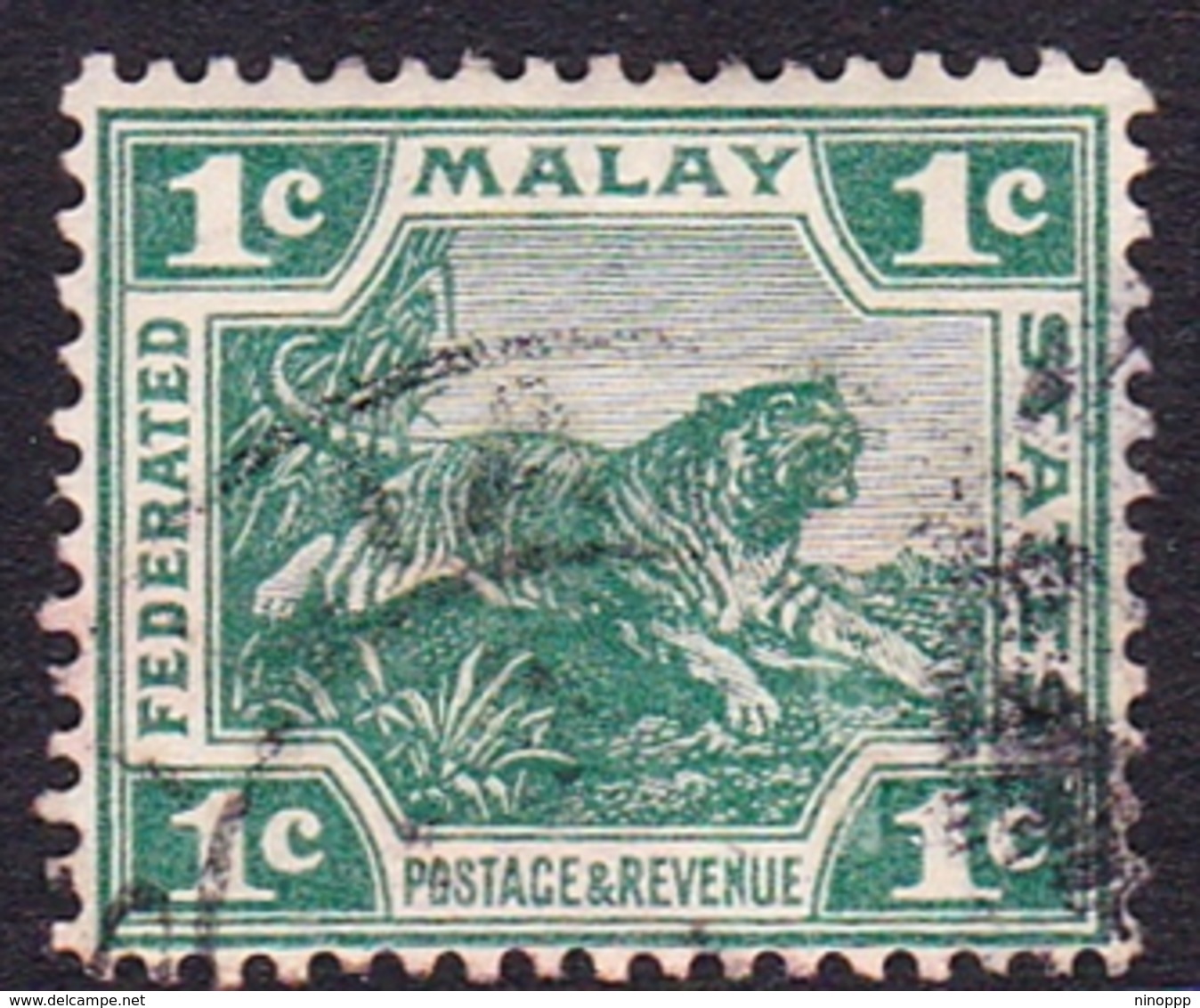 Malaysia-Federated Malay States, SG 28 1904 1c Green, Used - Federated Malay States