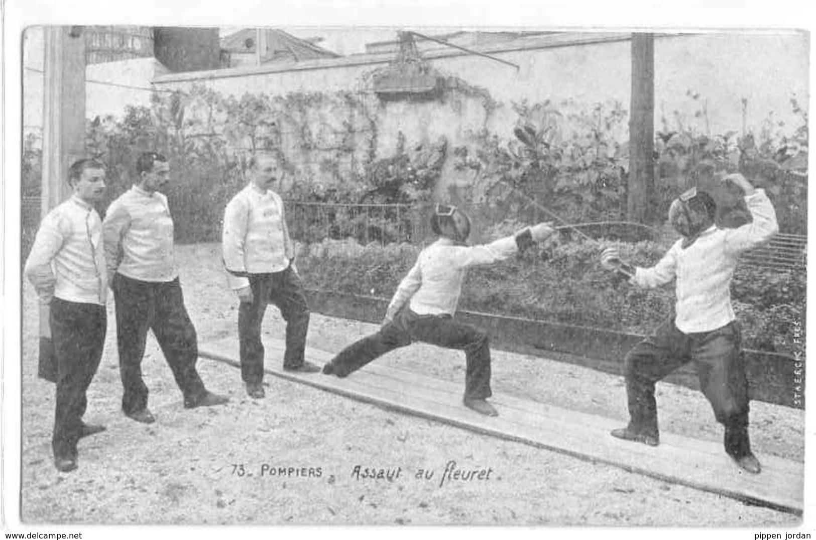 73 Pompiers - Assaut Au Gleuret * Belle CPA - Fencing