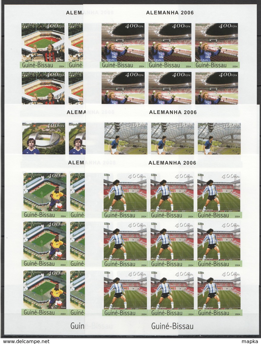 D415 IMPERF 2004 GUINE-BISSAU FOOTBALL ALEMANHA 2006 9SET MNH - 2006 – Deutschland