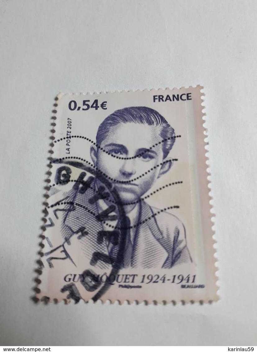 Timbre France 2007 : Guy Moquet, Résistant N° 4107 Oblitéré - Used Stamps