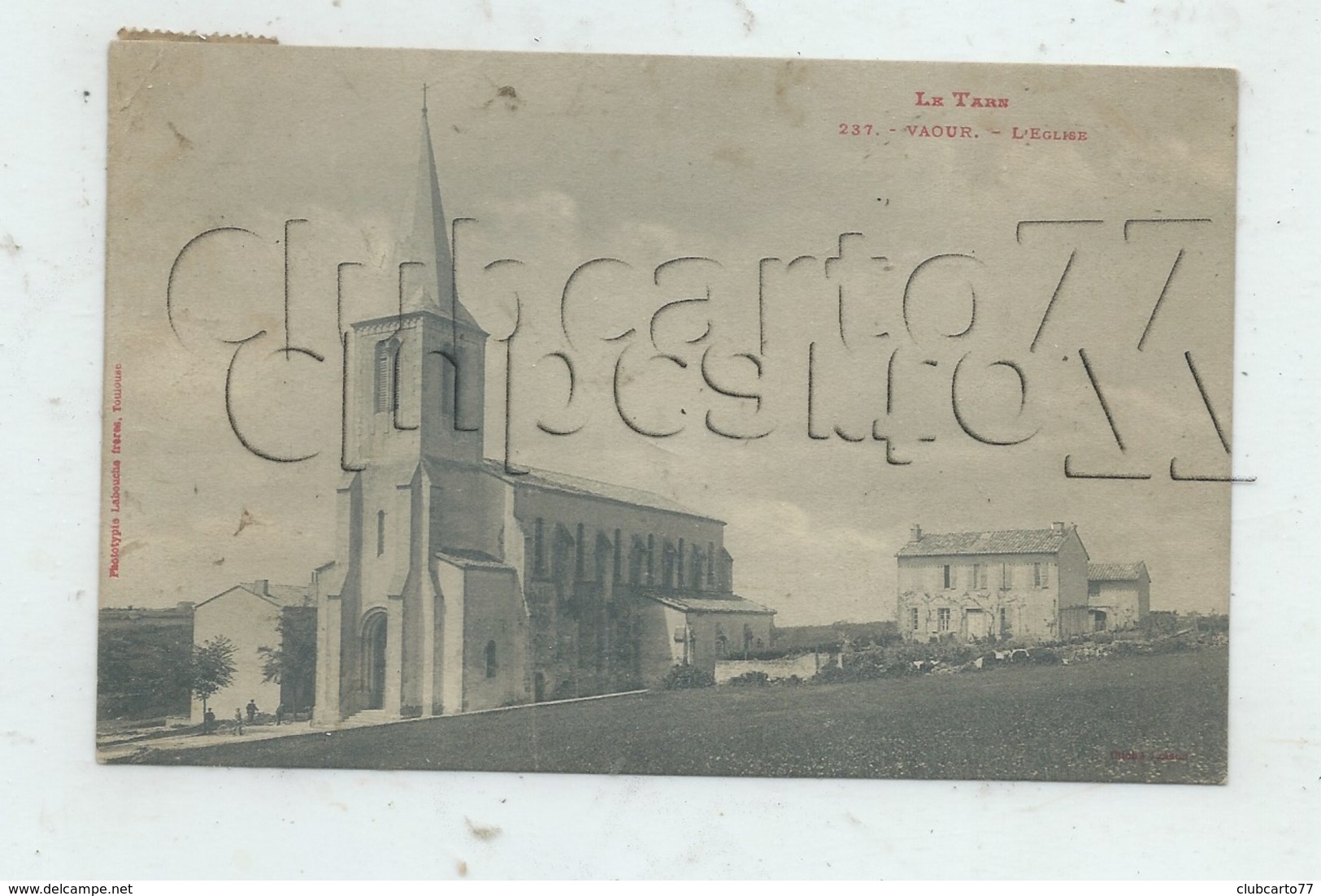Vaour (81) : L'église En 1904 PF. - Vaour