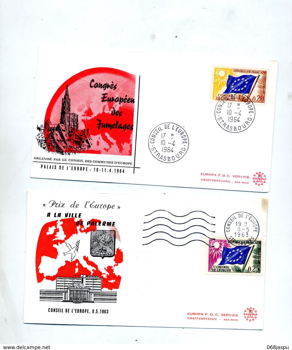 Lettre Cachet Flamme Muette Strasbourg Conseil Europe  Sur Drapeau - Manual Postmarks