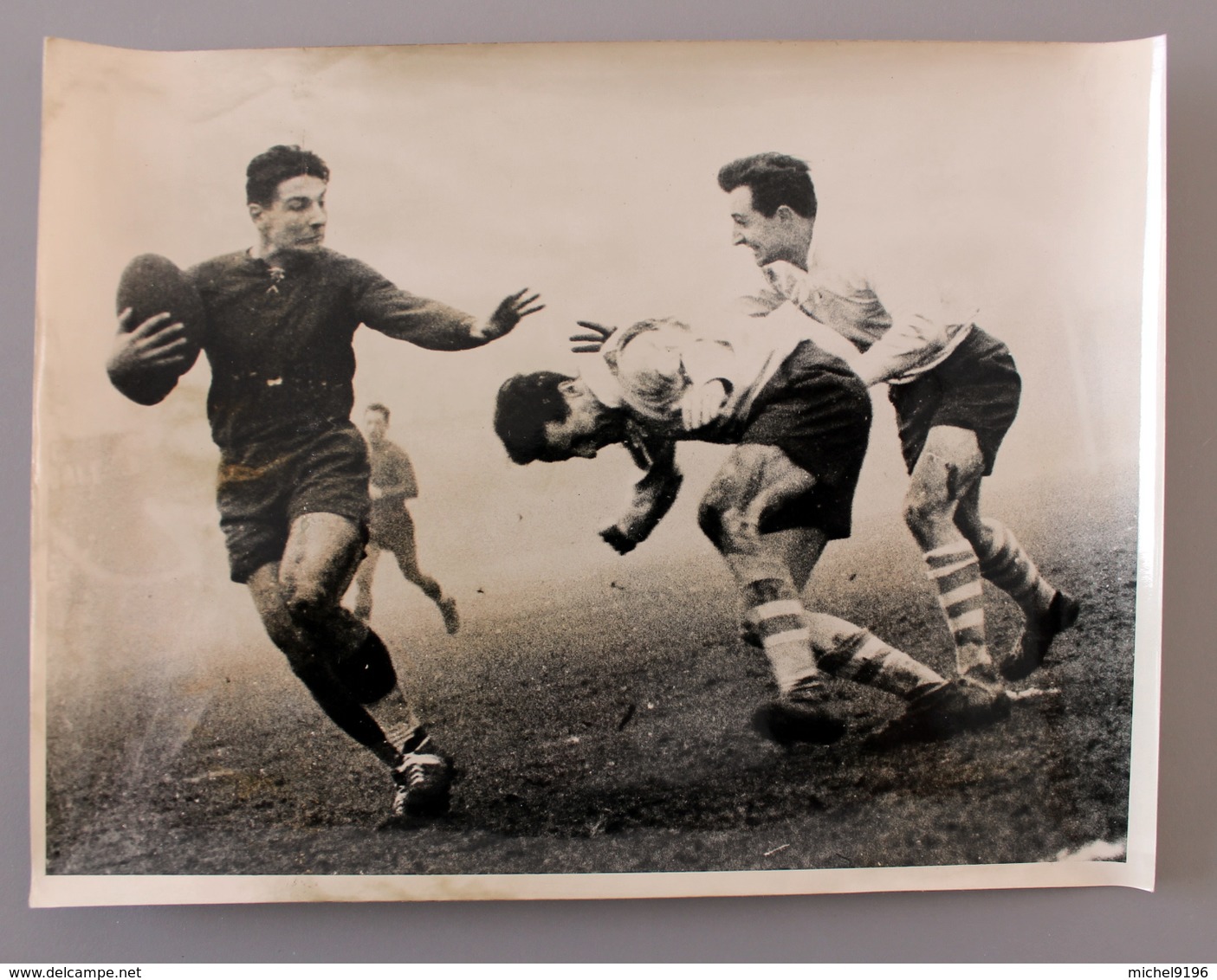 Rugby  Match P.U.C-Grenoble à Charlety En 1951 Photo Presse 180x240 - Sports
