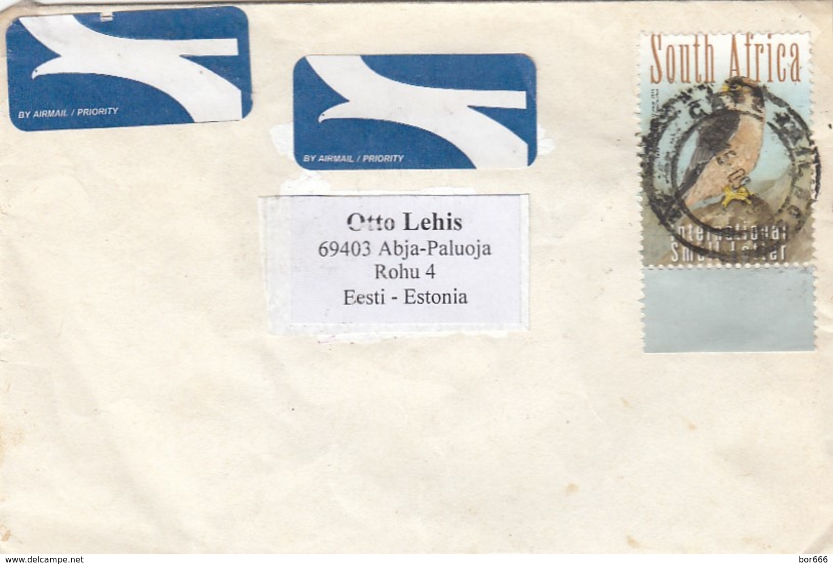 GOOD SOUTH AFRICA Postal Cover To ESTONIA 2015 - Good Stamped: Bird - Covers & Documents