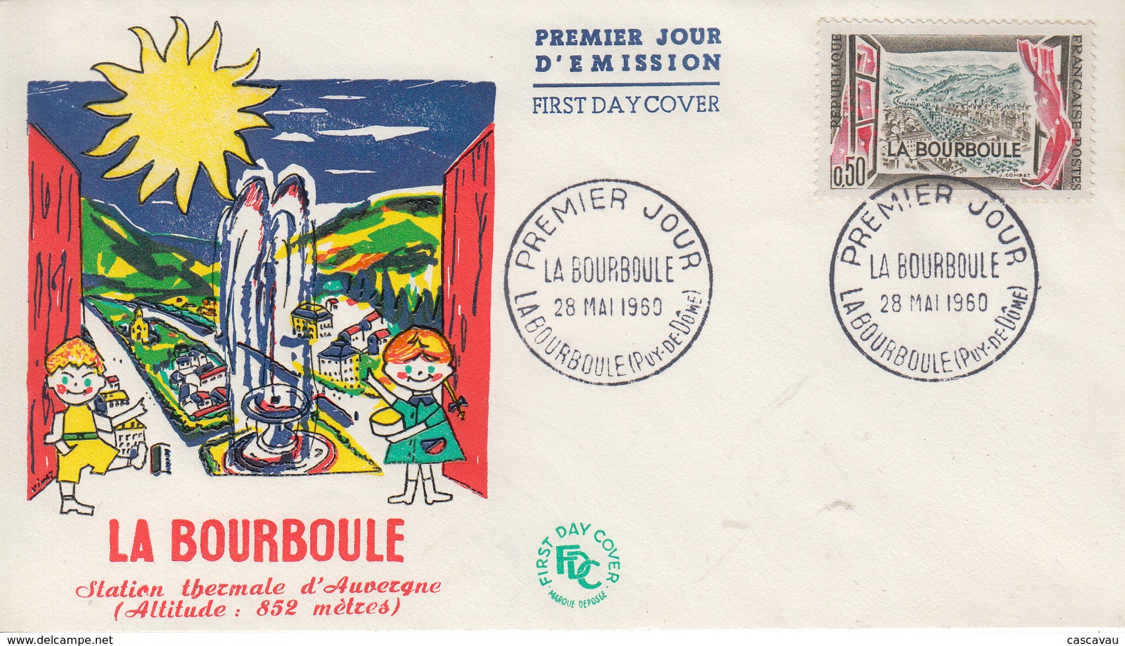 Enveloppe  FDC  1er   Jour    FRANCE   LA  BOURBOULE    1960 - 1960-1969