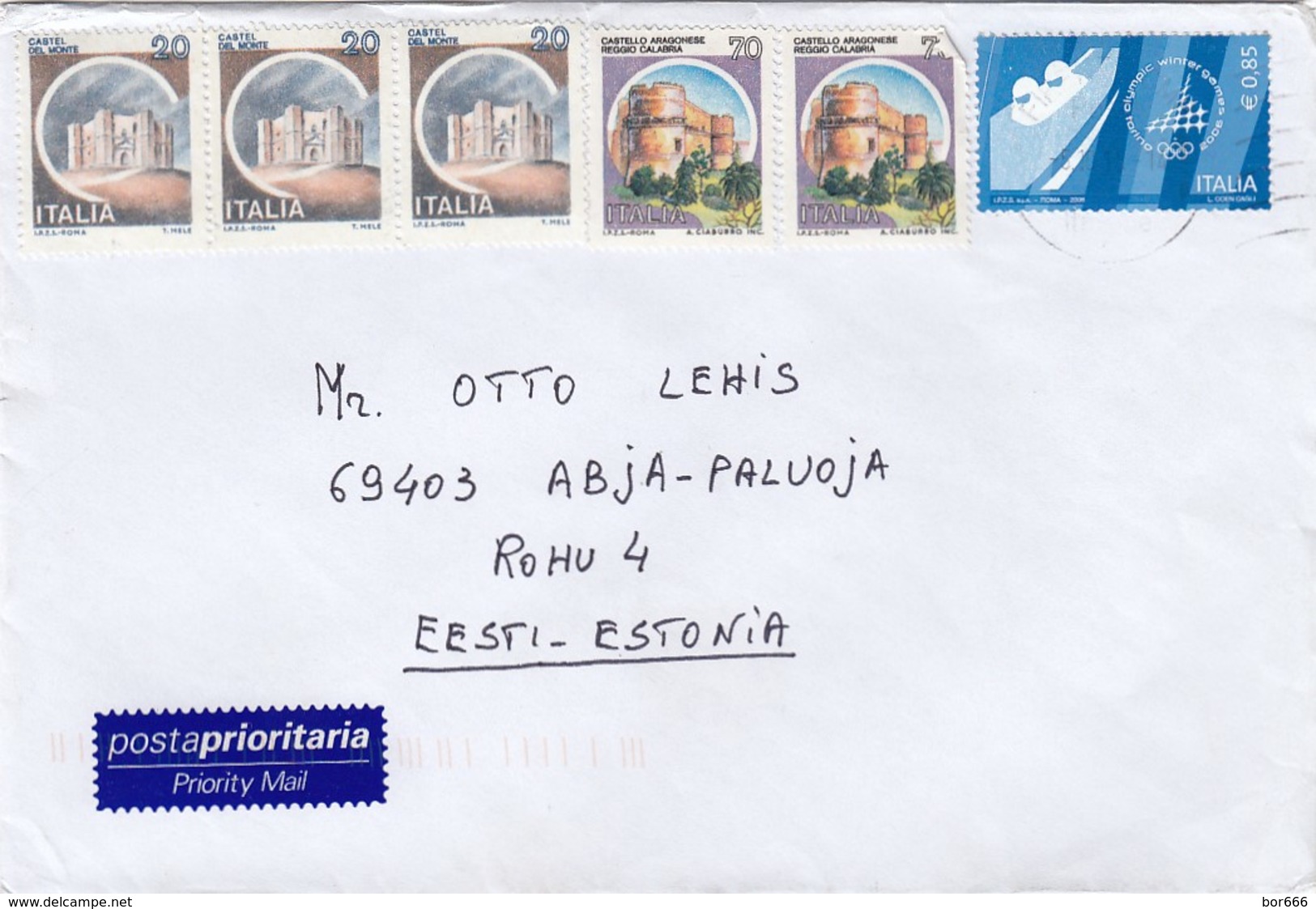 GOOD ITALY Postal Cover To ESTONIA 2015 - Good Stamped: Castles ; Olympic Games - 2011-20: Used