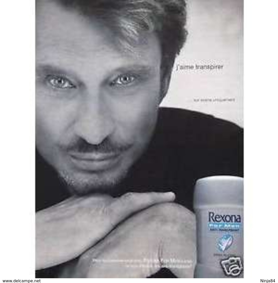 AFFICHE  Johnny Hallyday " Rexona " - Manifesti & Poster