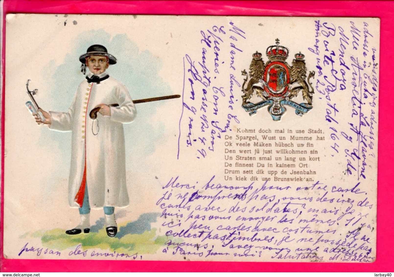 Cpa Carte Postale Ancienne  -  COSTUME - Other & Unclassified