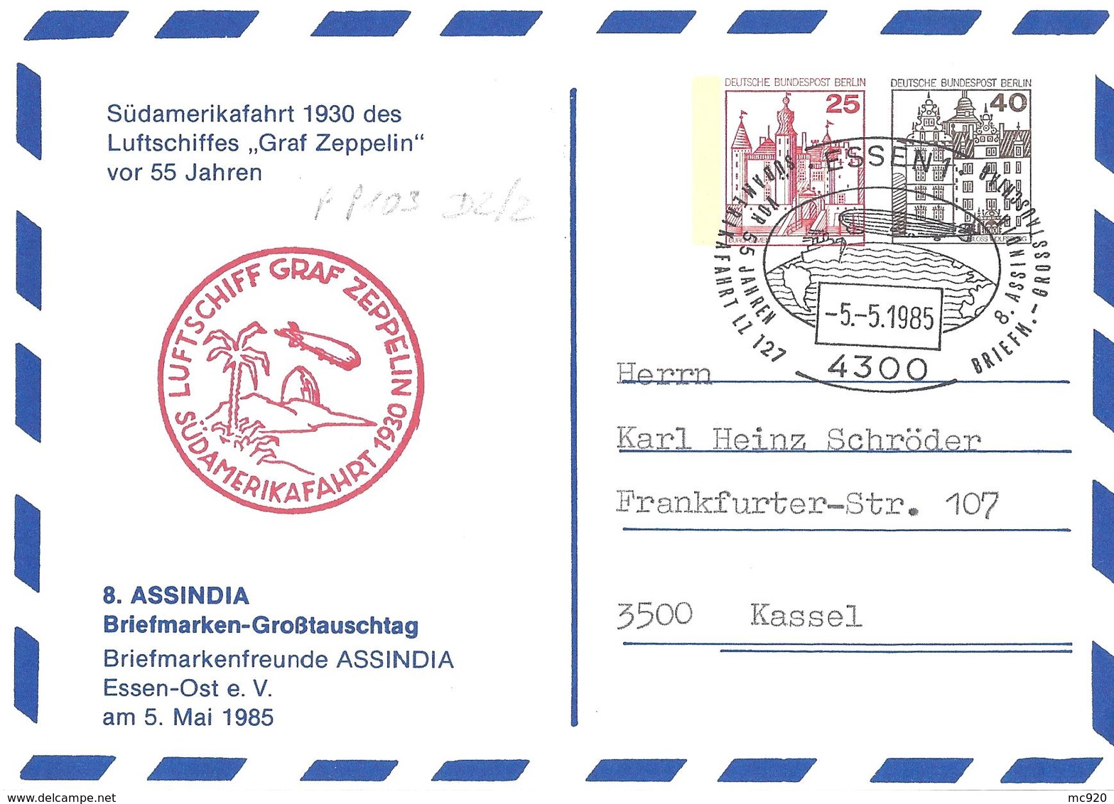 Berlin Entier Postal, Ganzsachen, Postal Stationery Carte Postale Postkarte - Postales Privados - Usados