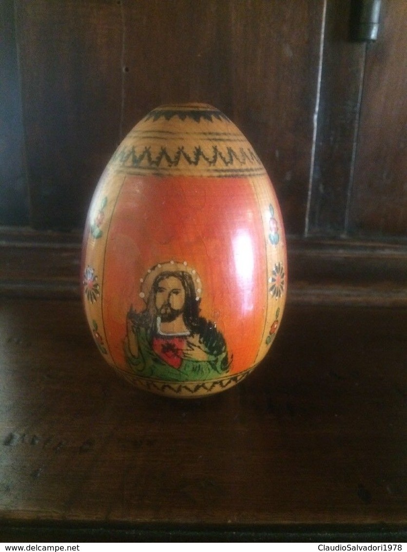 Uovo Da Collezione Di Pasqua Icona Madonna Dipinto A Mano Su Legno Idea Regalo - Eier