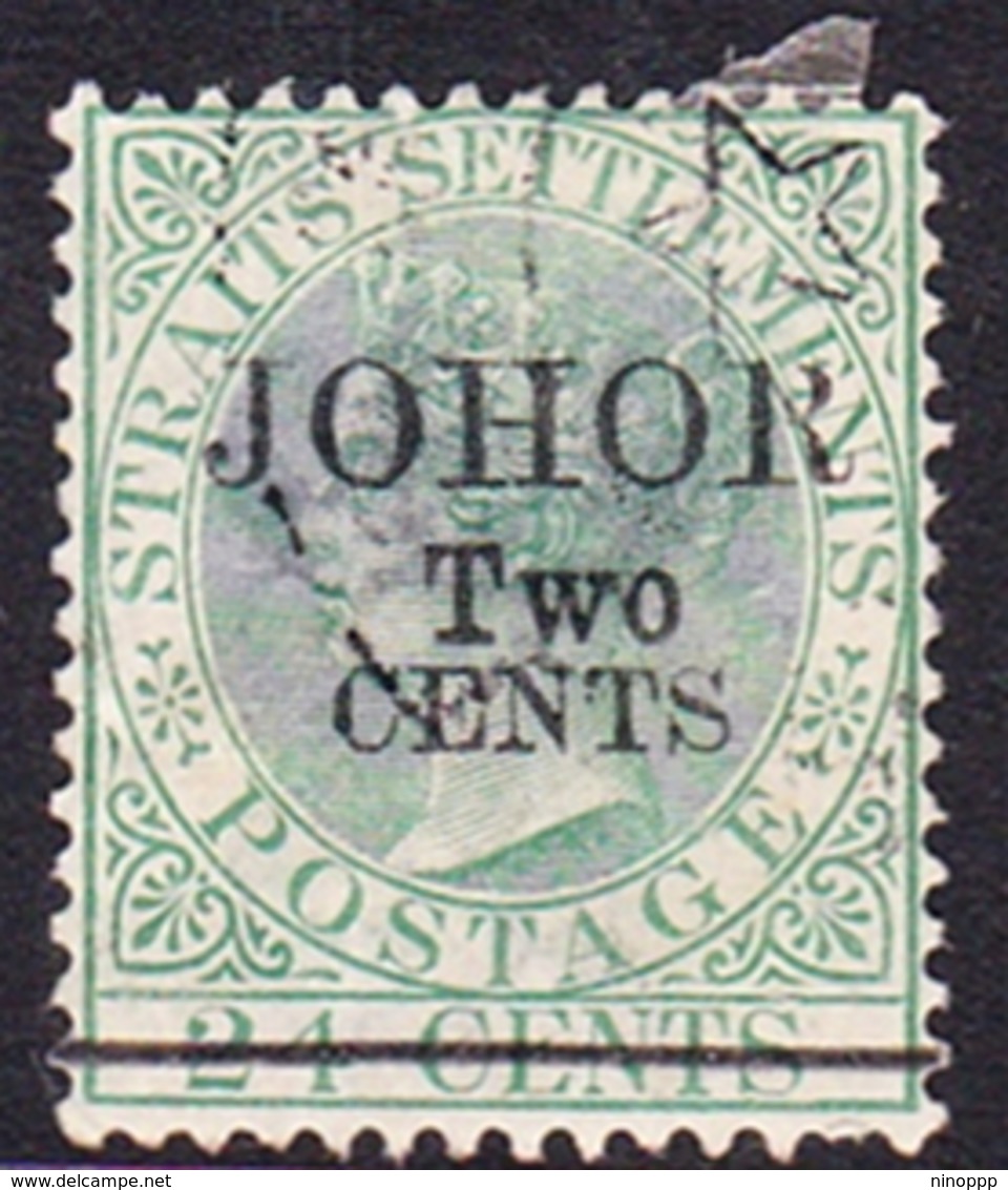 Malaysia-Johore SG 19 1891 Two Cents On 24c Green, Used - Johore