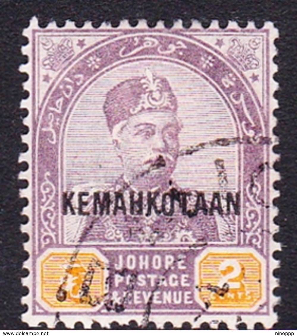 Malaysia-Johore SG 33 1896 Sultan Ibrahim Coronation, 2c Dull Purple And Yellow, Used - Johore