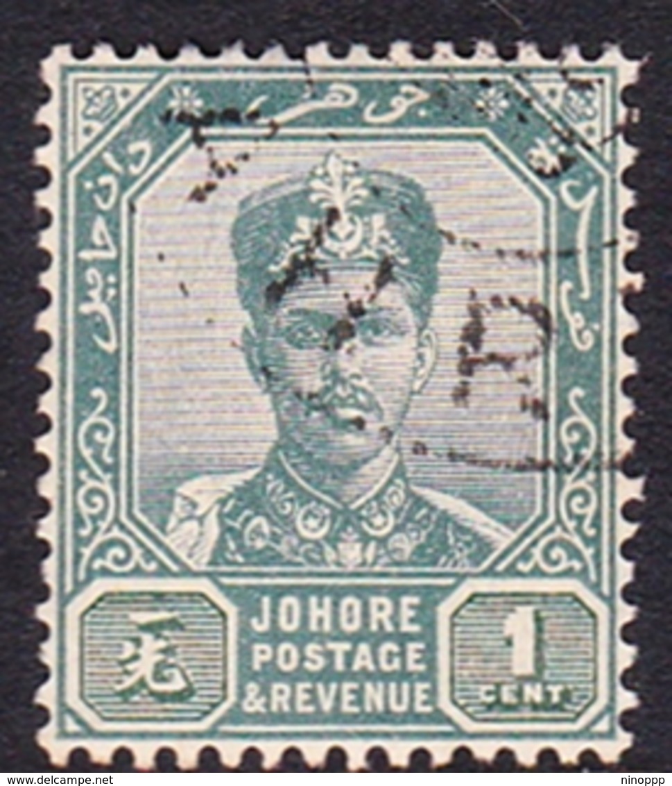 Malaysia-Johore SG 39 1896 Sultan Ibrahim, 1c Green, Used - Johore