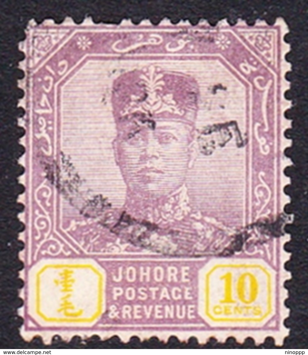 Malaysia-Johore SG 61 1904 Sultan Ibrahim, 1c Dull Purple And Green, Used - Johore