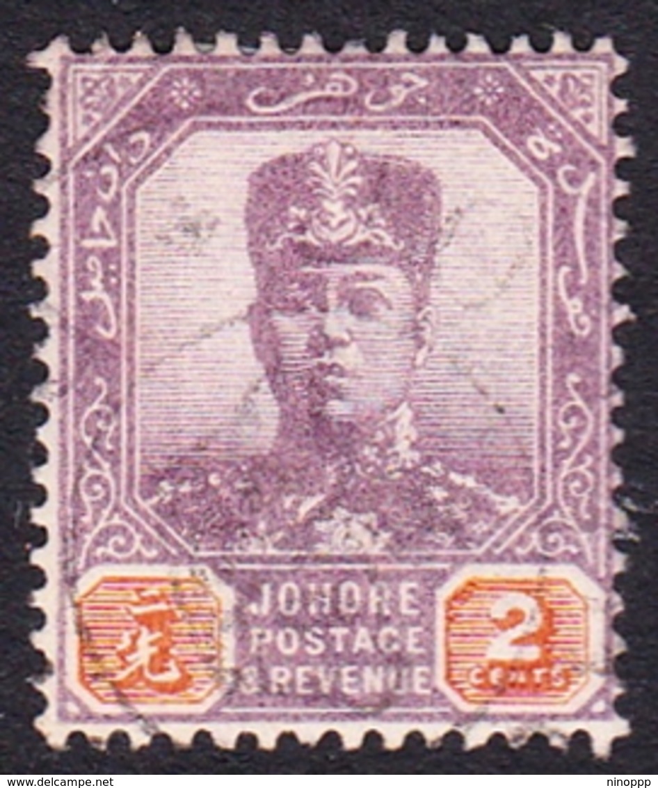 Malaysia-Johore SG 62 1904 Sultan Ibrahim, 1c Dull Purple And Green, Used - Johore