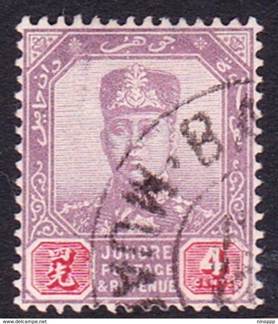Malaysia-Johore SG 64 1904 Sultan Ibrahim, 4c Dull Purple And Carmine, Used - Johore
