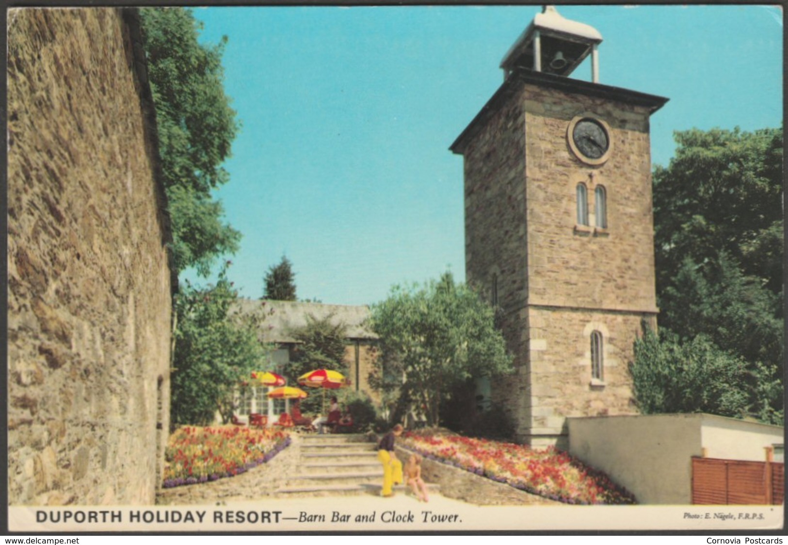 Barn Bar And Clock Tower, Duporth Holiday Resort, Cornwall, 1977 - John Hinde Postcard - Other & Unclassified