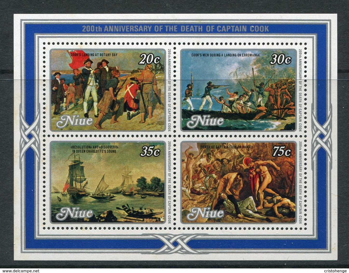 Niue 1979 Death Bi-centenary Of Captain Cook MS MNH (SG MS299) - Niue