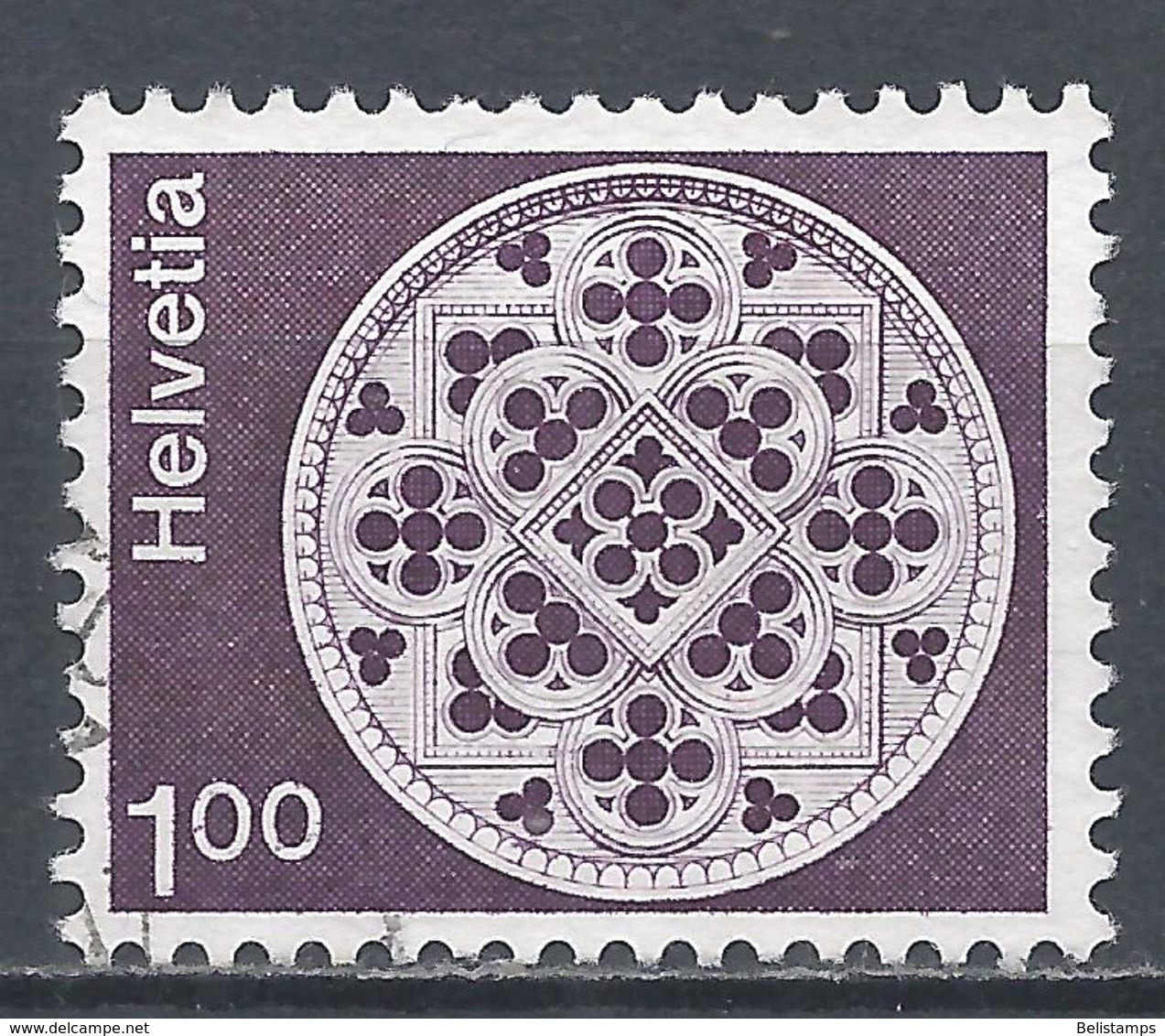 Switzerland 1974. Scott #569 (U) Rose Window, Lausanne Cathedral * - Used Stamps