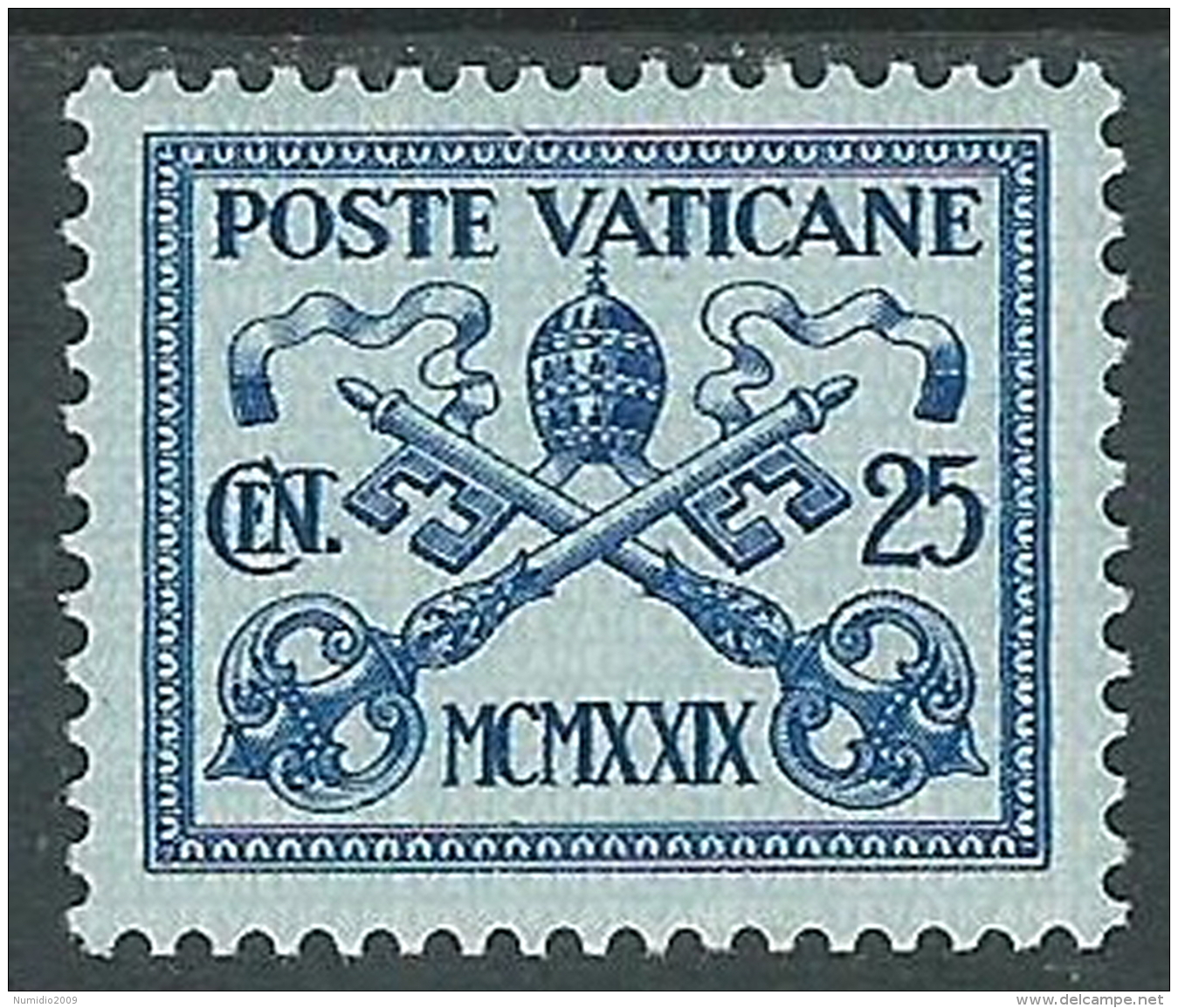 1929 VATICANO CONCILIAZIONE 25 CENT MH * - ED11-3 - Ongebruikt