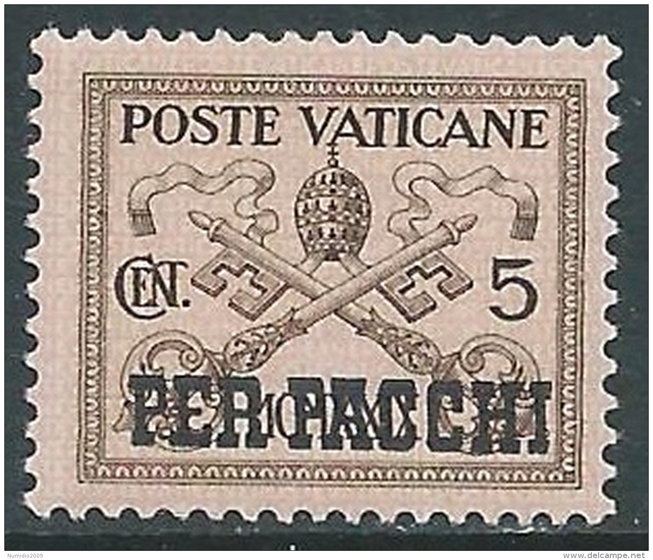 1931 VATICANO PACCHI POSTALI 5 CENT MNH ** - ED9-5 - Colis Postaux