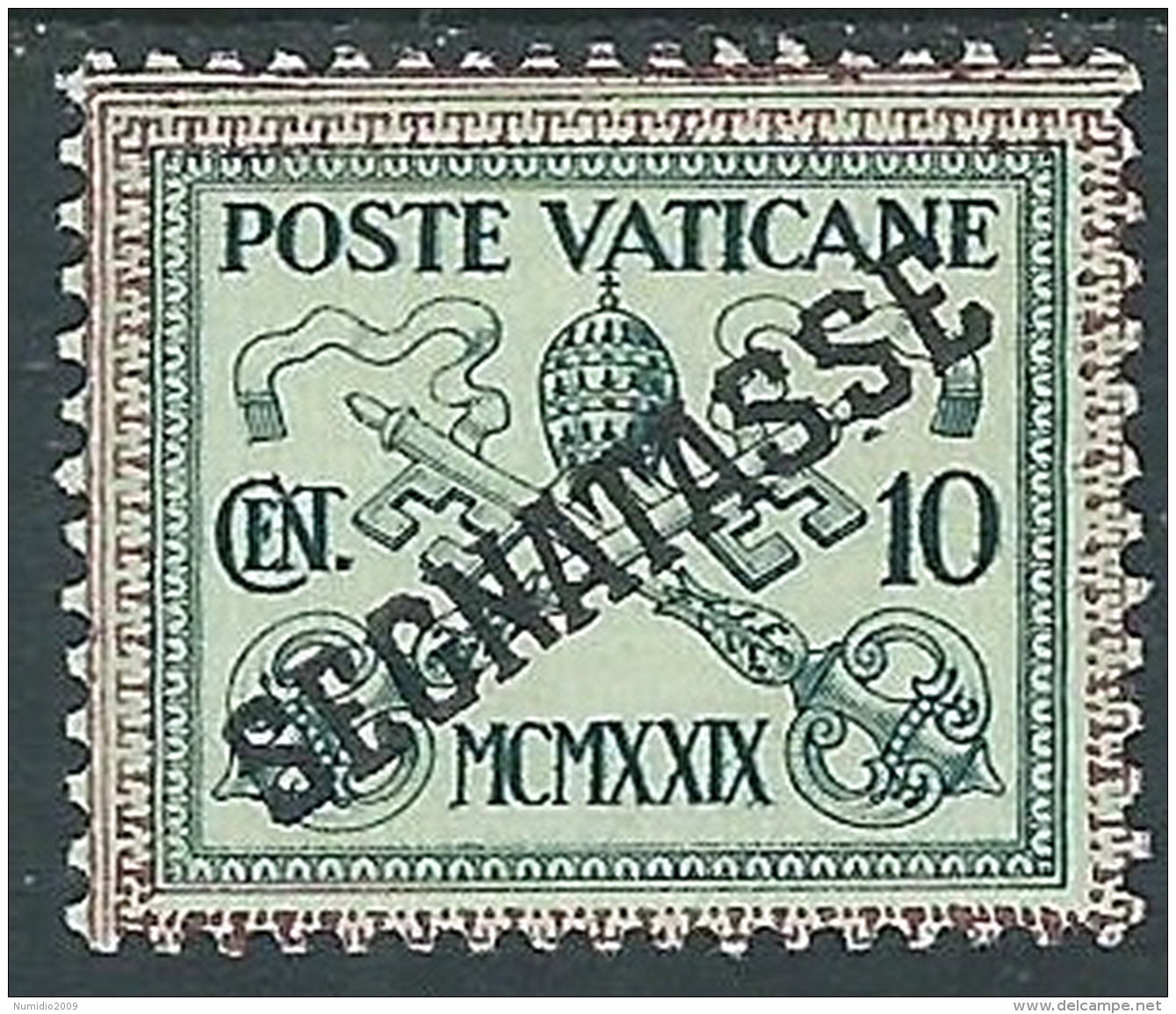 1931 VATICANO SEGNATASSE 10 CENT MH * - ED9-6 - Taxes