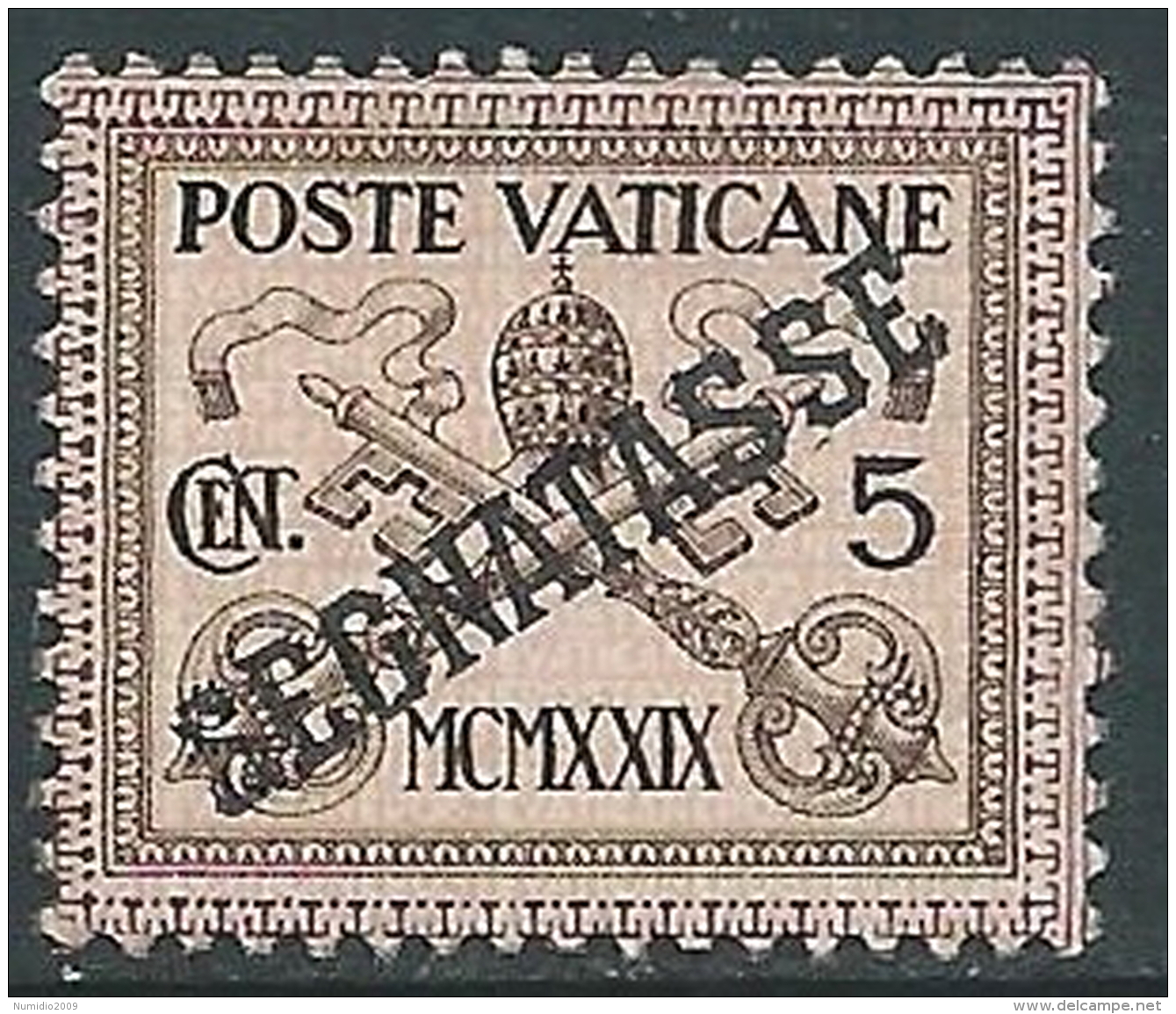 1931 VATICANO SEGNATASSE 5 CENT MNH ** - ED9-6 - Postage Due