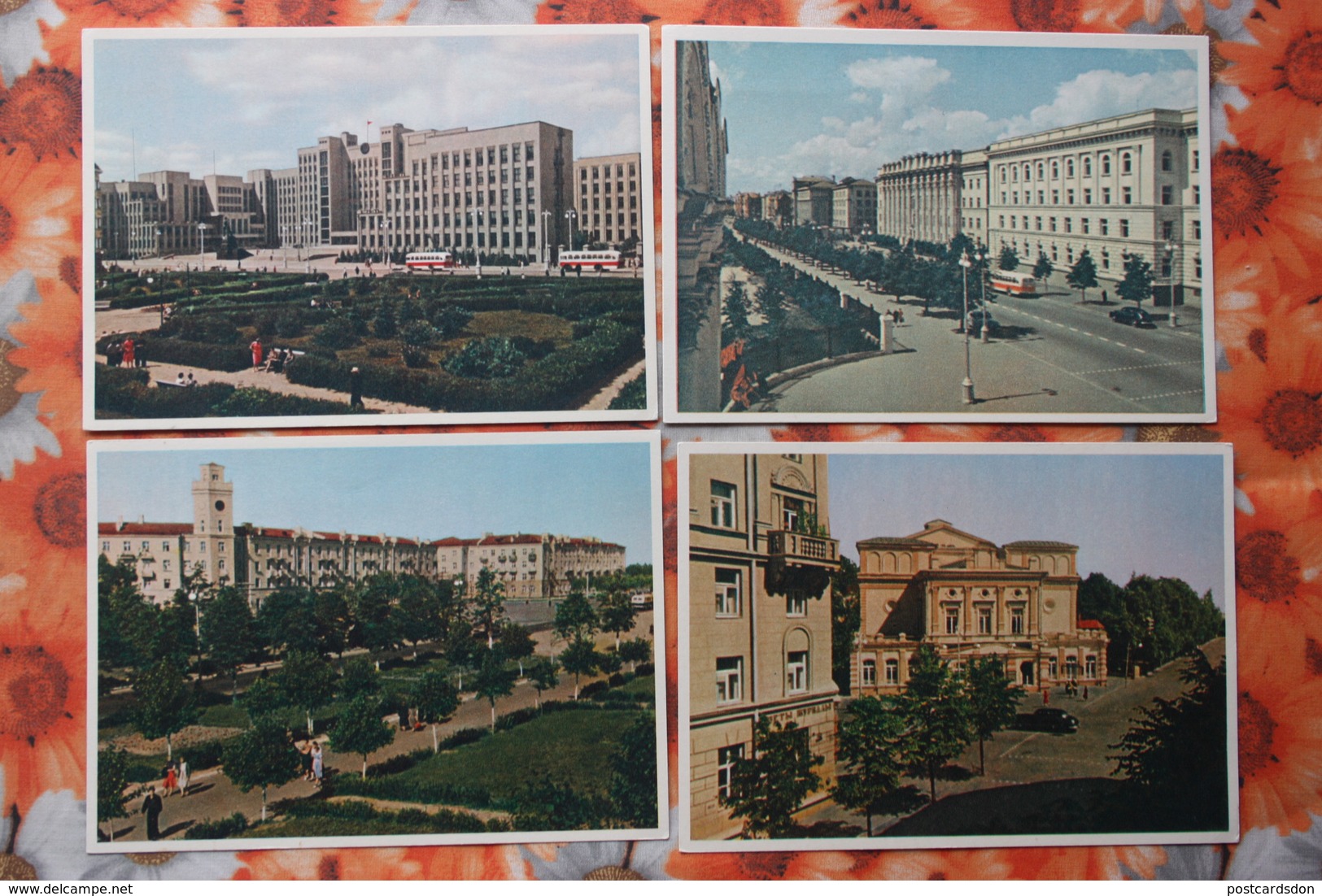 BELARUS. MINSK. Old PC. OLD USSR PC. 1950s - 12 Postcards Lot - Belarus