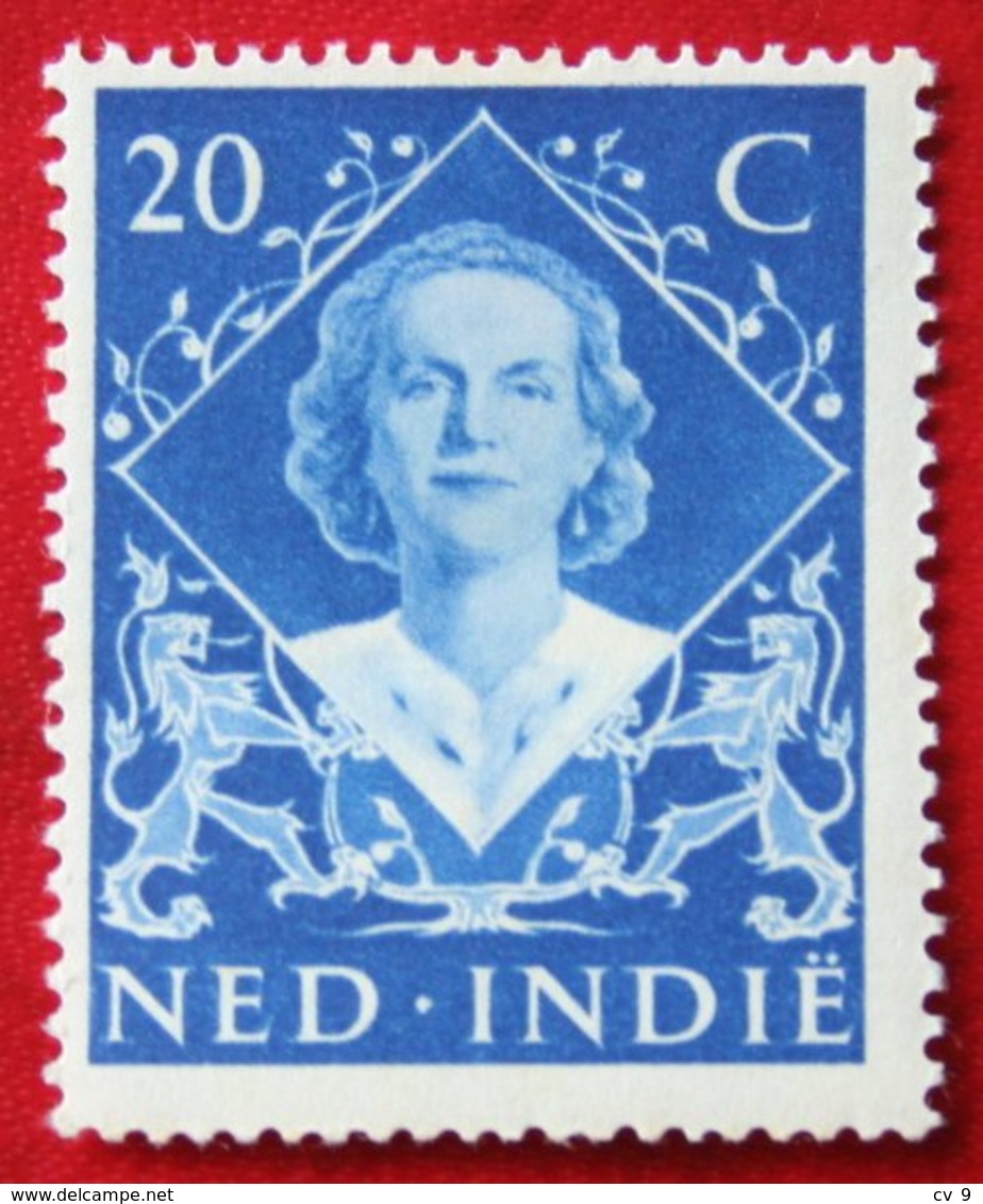 Inhuldigingszegel 20 Ct Koningin Juliana NVPH 350 1948 Ongebruikt / MH NEDERLAND INDIE / DUTCH INDIES - Netherlands Indies