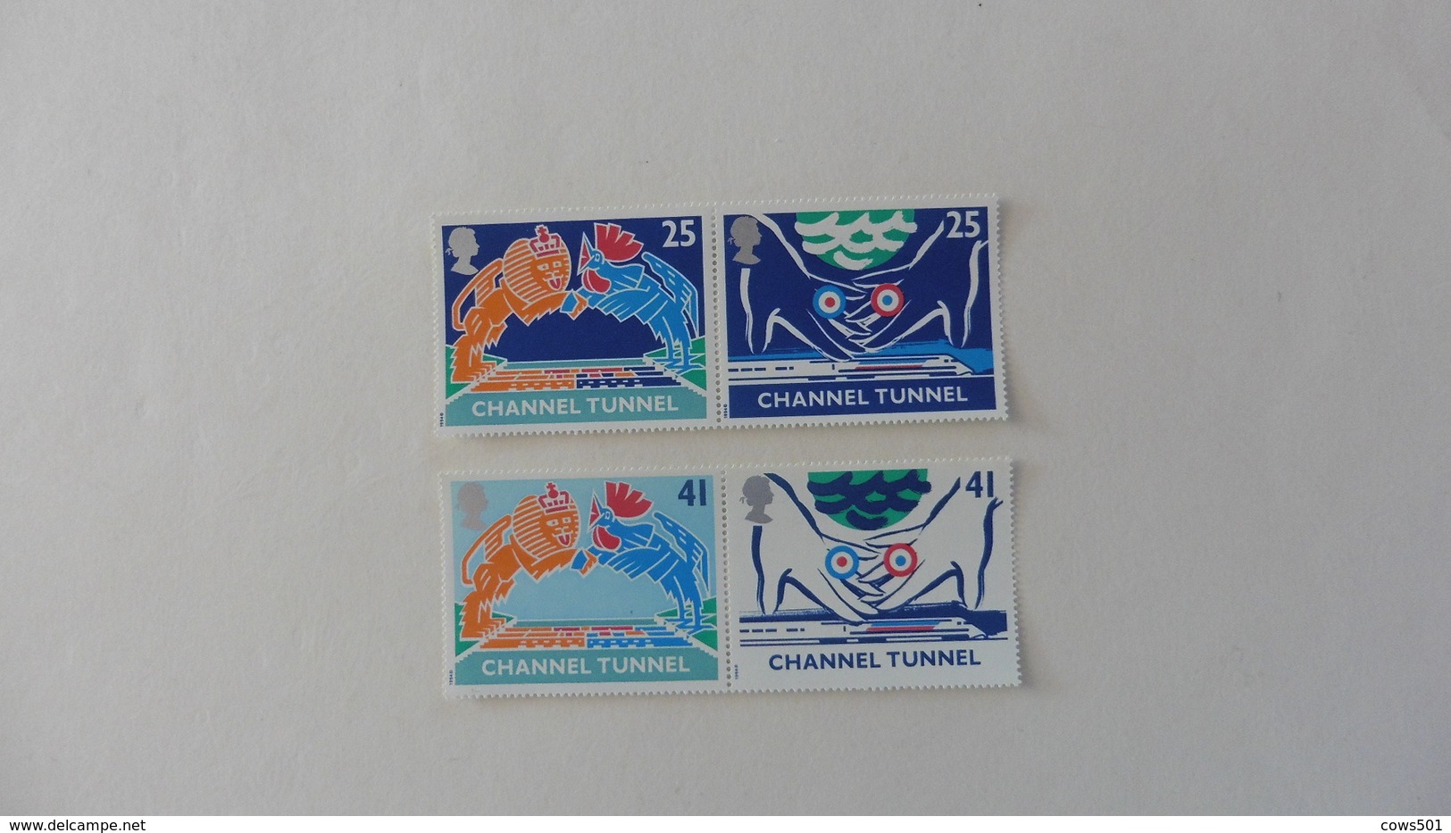 Channel Tunnel  :2  Paires  Timbres N° 1758à 1761 Neufs - Collections