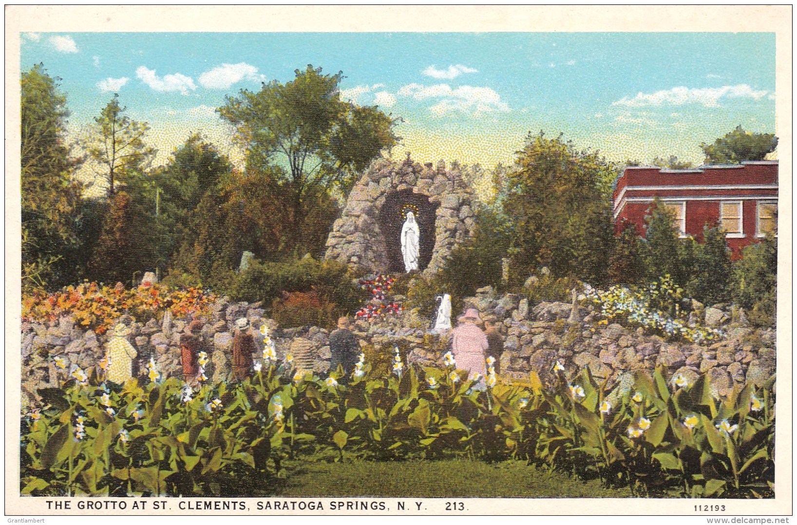 The Grotto At St. Clements, Saratoga Springs, New York, USA Vintage Unused - Saratoga Springs