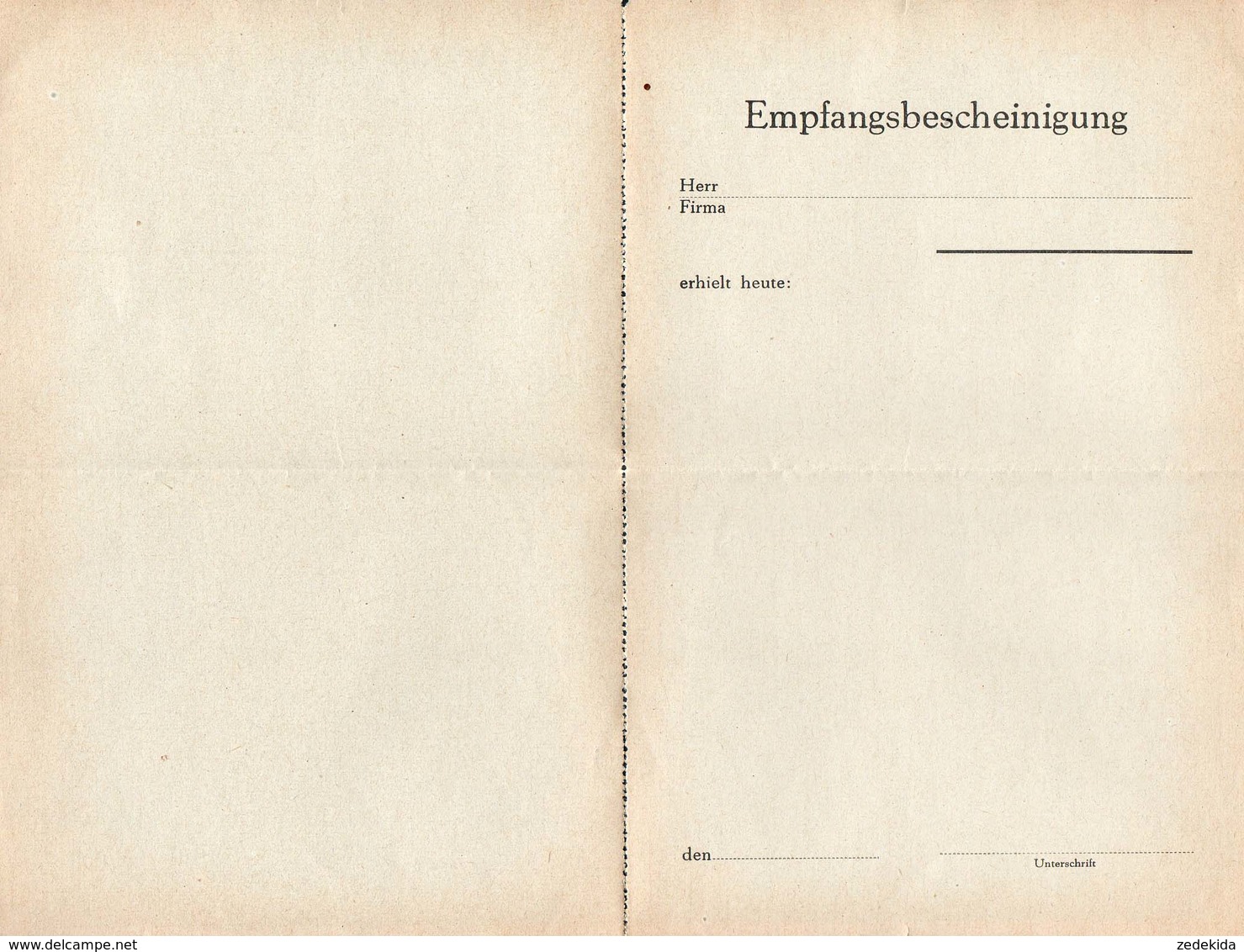 B4609 - Falkenau - Arthur Opp - Rechnung Quittung BLANKO - 1900 – 1949